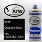 Preview: Saab, Obsidian Black, 41U / WA8555 / GBA: 400ml Sprühdose, von ATW Autoteile West.